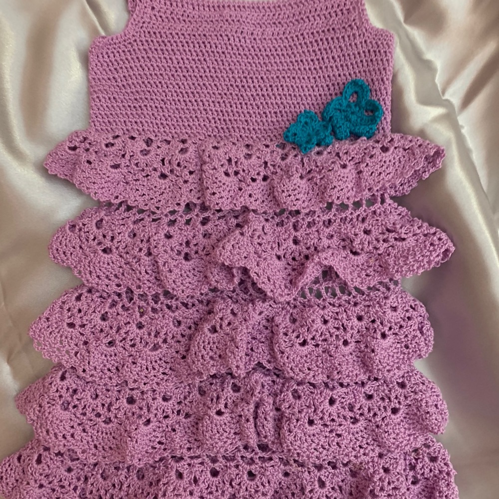 Pink ruffles baby dress